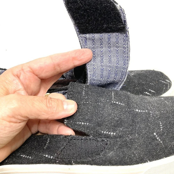 Toms Altair Loafers, Size 9, Black Dotted Wool & Suede Flats Slip-on Shoes - Picture 4 of 8